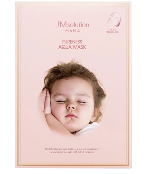 Гипоаллергенная тканевая маска для увлажнения кожи JMsolution Mama Pureness Aqua Mask 30 мл