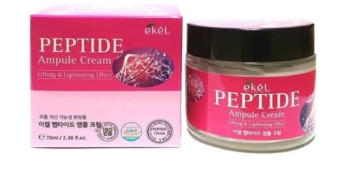Ампульный крем с пептидами Ekel Peptide Ampule Cream Lifting & Lightening Effect 70 мл